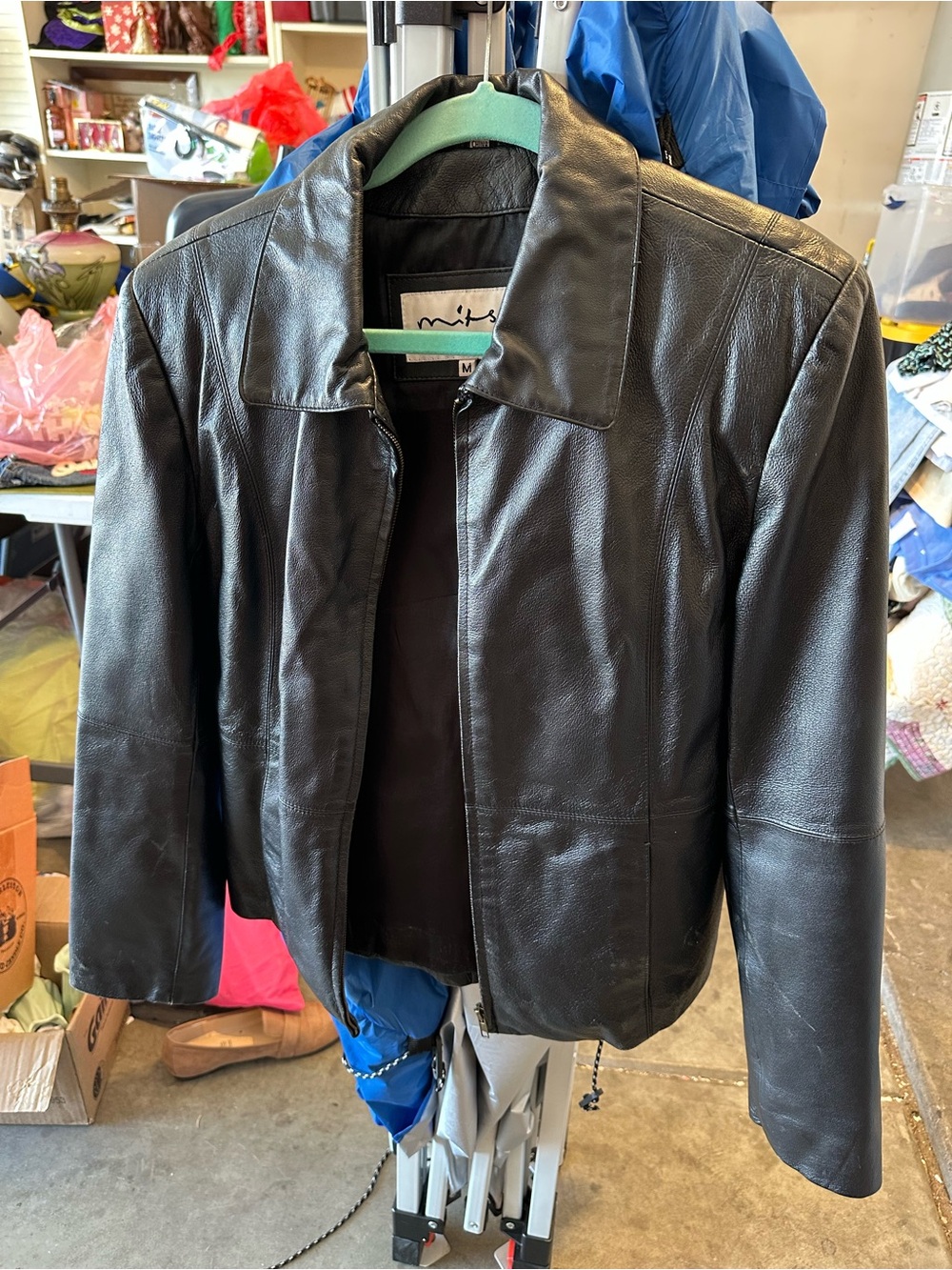 Mitsu Black Leather Men's Jacket